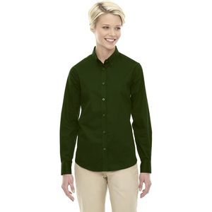 78193 Core 365 Ladies Operate Long-Sleeve Twill Shirt Forest L
